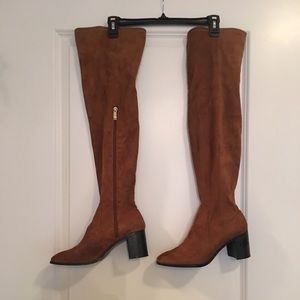 Zara Camel Knee High Boots